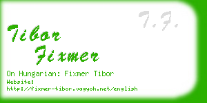 tibor fixmer business card